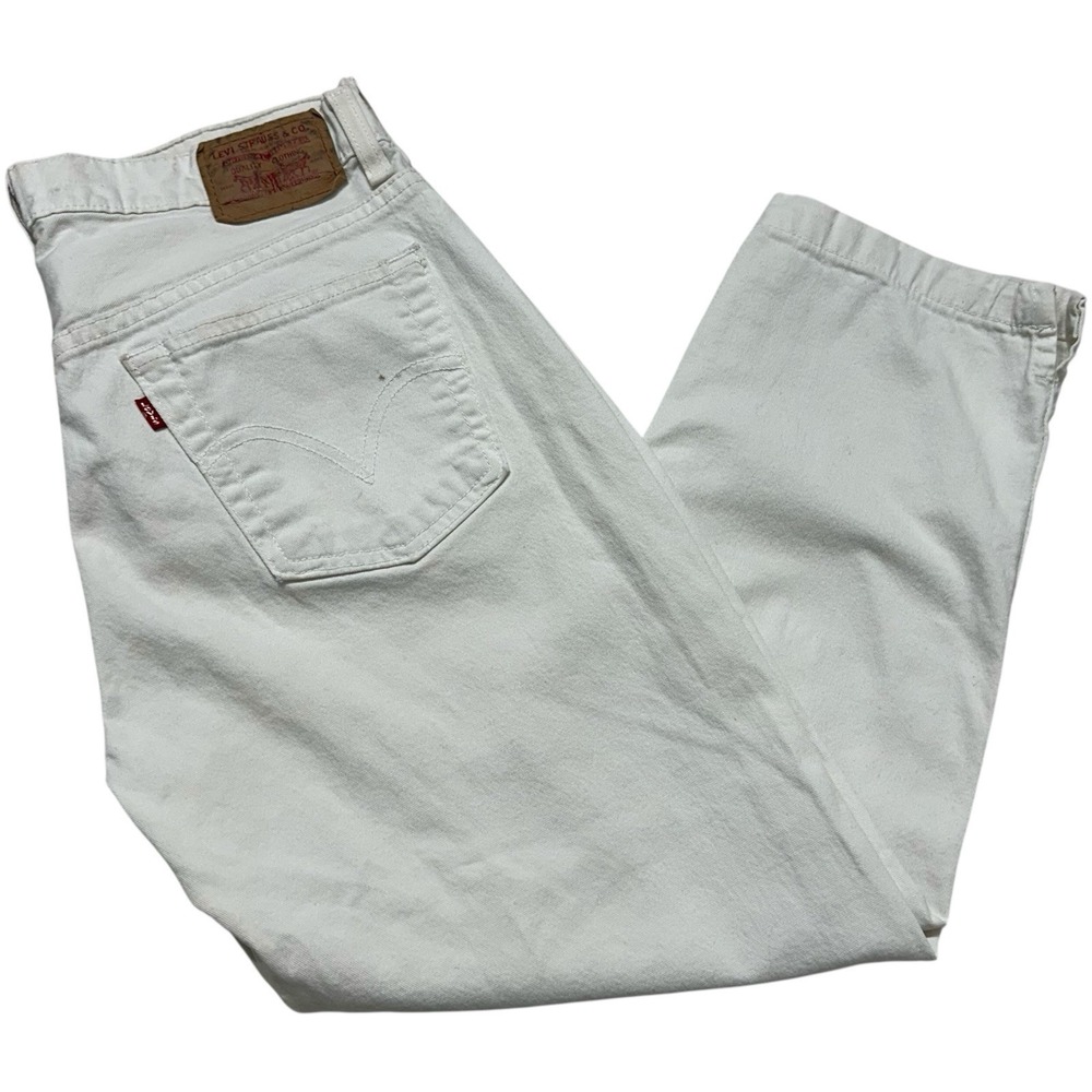 Levi's White Slim Capri Jeans Women's Size 10 Stretch Denim Mid Rise